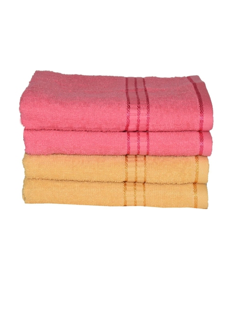 

BIANCA Pink & Yellow Pack OF 8 100% Cotton Terry Hand Towels