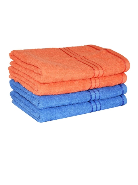 

LORENA Coral & Blue Set of 8 Cotton Hand Towels