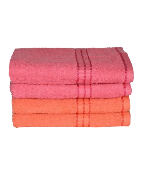

LORENA Multicolored Pink & Coral Pack of 8 100% Cotton Terry Towel