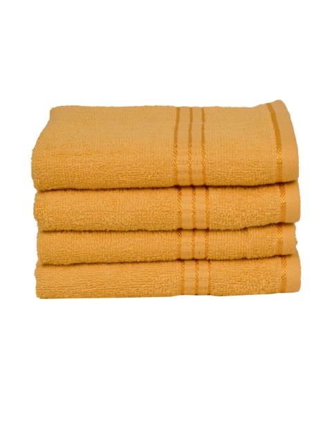 

BIANCA LORENA Set Of 8 Yellow Solid 380 GSM Pure Cotton Super-Soft Terry Hand Towels