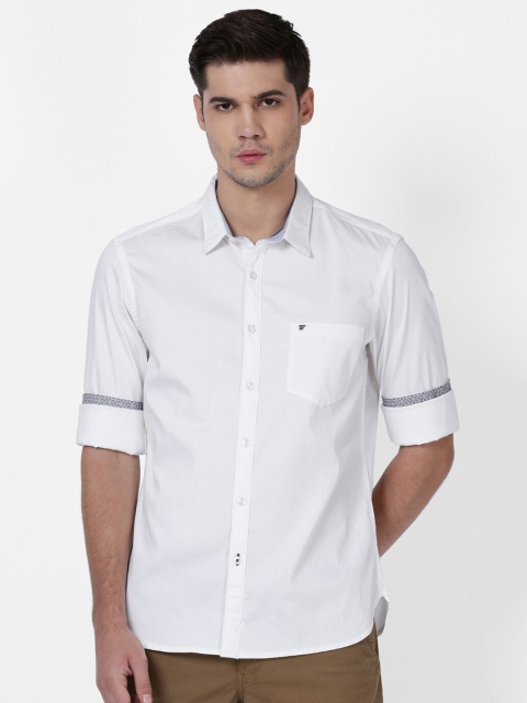

t-base Plus Size Men White Cotton Casual Shirt