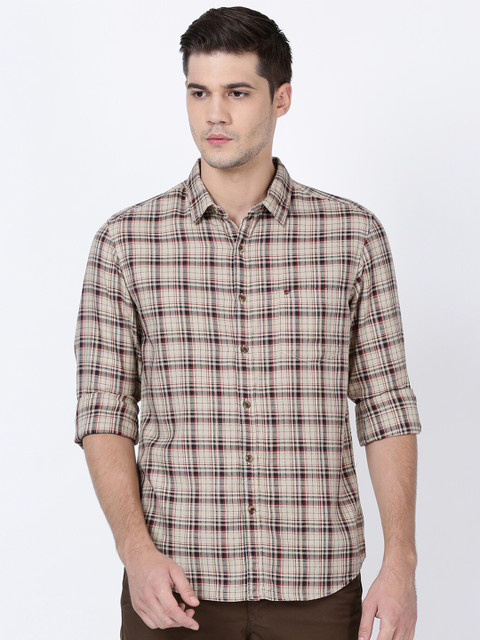 

t-base Men Multicoloured Tartan Checks Checked Cotton Casual Shirt, Multi