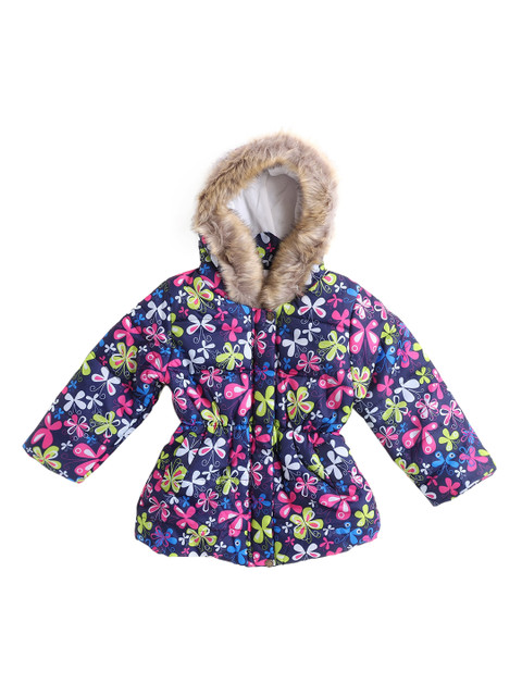 

Hopscotch Girls Purple & Pink Printed Jacket