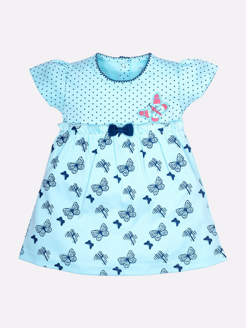

BABY GO Girls Blue Conversational Print A-Line Dress