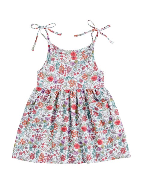 

THE BABY ATELIER Girls White Printed Organic Cotton Nightdress