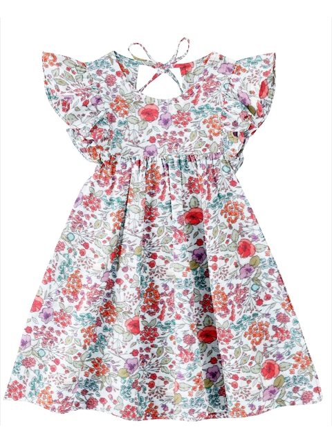 

THE BABY ATELIER Girls White Printed Pure Cotton Nightdress