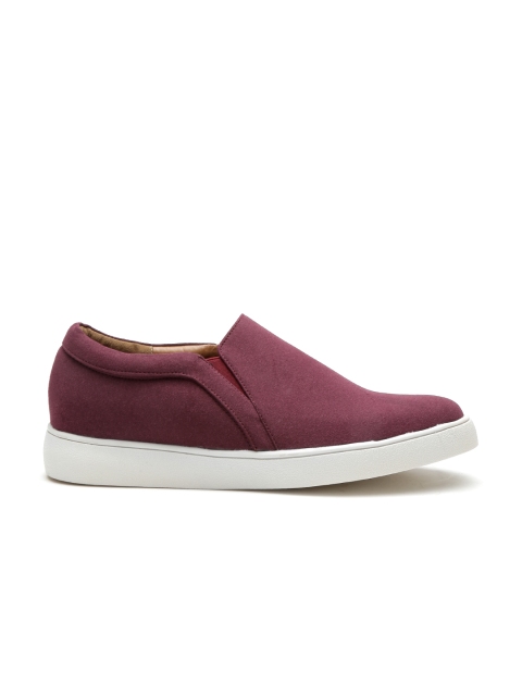 

Carlton London Women Burgundy Solid Slip-Ons