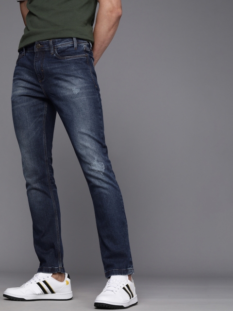 

Ducati Men Blue Slim Fit Low Distress Light Fade Stretchable Jeans