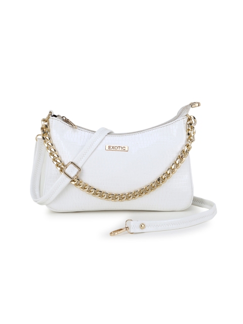 

Exotic White Textured PU Structured Sling Bag