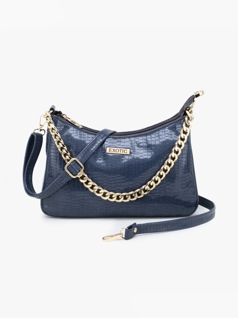 

Exotic Blue Textured PU Structured Sling Bag