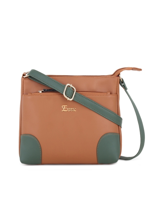 

Exotic Brown PU Structured Sling Bag