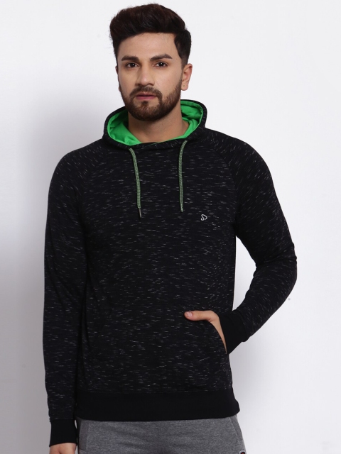 

SPORTO Men Black Hooded Sweatshirt