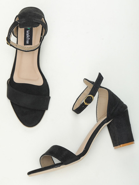 

Walkfree Black Suede Block Heels
