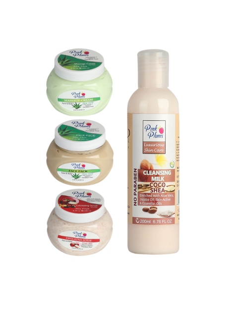 

Pink Plums Facial Kit And Body Lotion, Multi