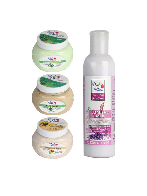 

Pink Plums Unisex Aloe Vera & Lavender Facial Kit, Multi