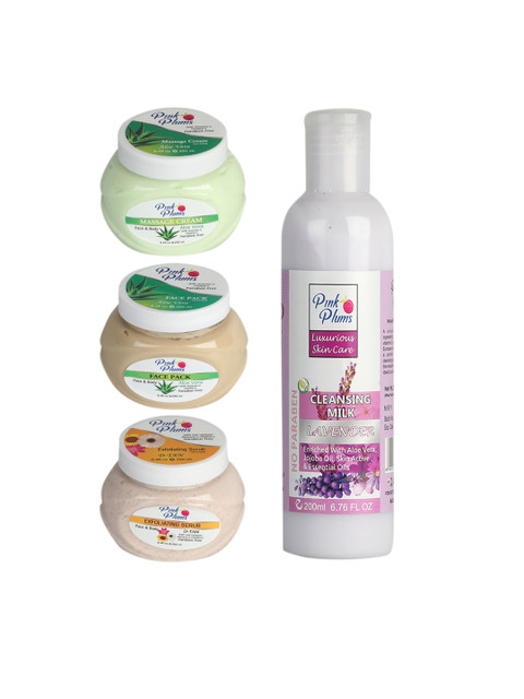 

Pink Plums Lavender & Tan Paraben Free Aloevera Facial Kit
