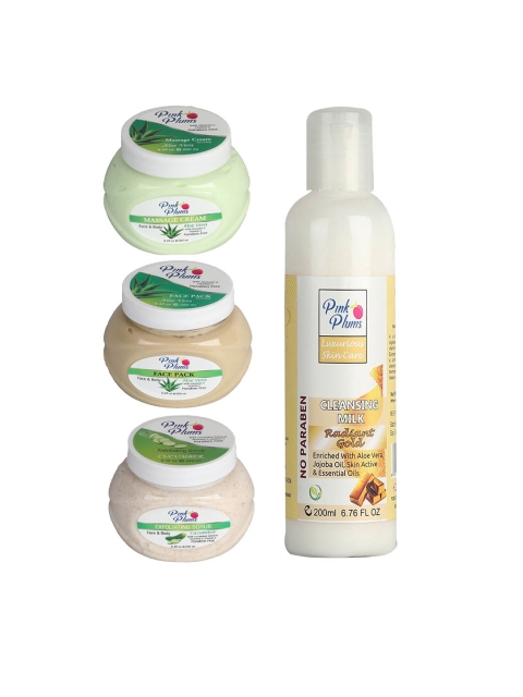 

Pink Plums Paraben Free Aloevera Gold Cucumber Facial Kit, Multi