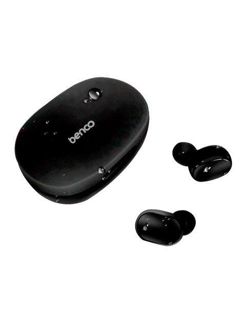 

BENCO Black Solid Bluetooth TWS Earbuds with Mic & Voice Assistant