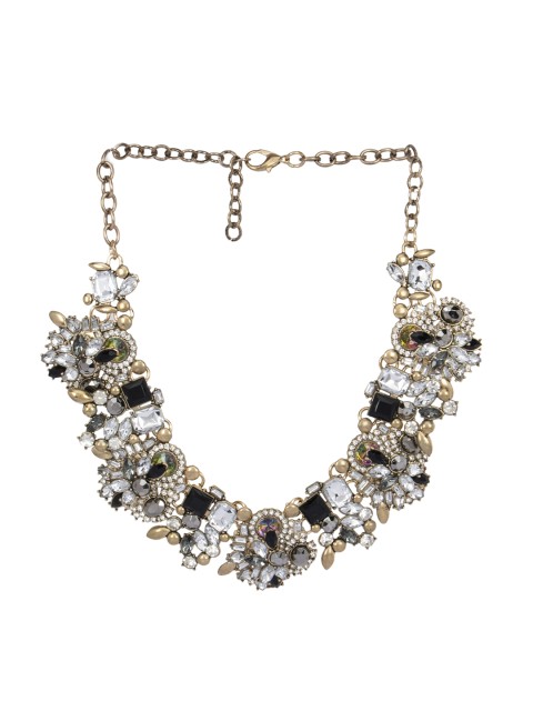 

Kazo Woman Gold-Plated & Black Stone Embellished Necklace