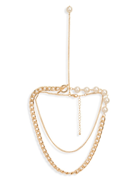 

Kazo Women Gold-Plated Double Layered Pearl Necklace