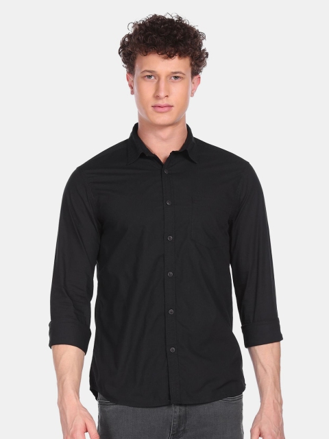 

Flying Machine Men Black Casual Shirt