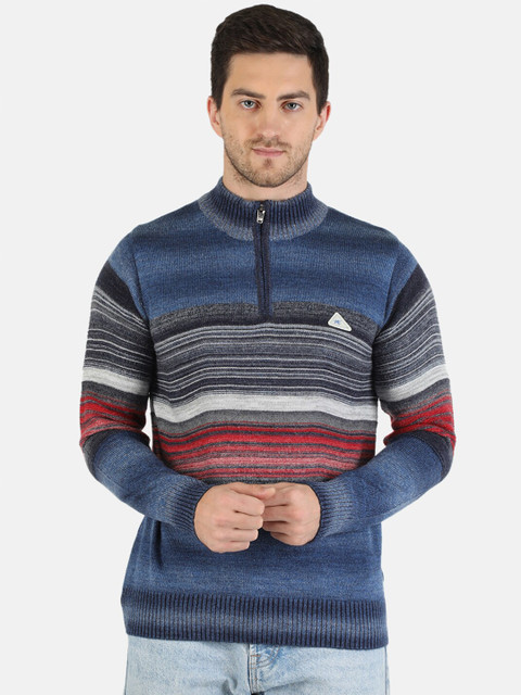 

Monte Carlo Men Blue & Red Striped Pullover
