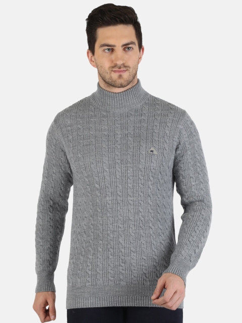 

Monte Carlo Men Grey Striped Wool Pullover