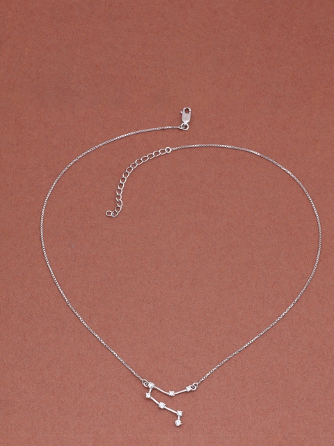 

Silgo White Silver Rhodium-Plated Necklace