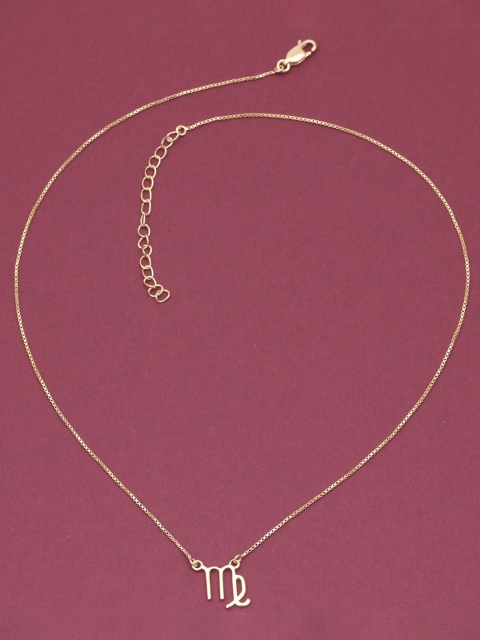 

Silgo Women Gold-Toned Virgo Zodiac Sign Necklace