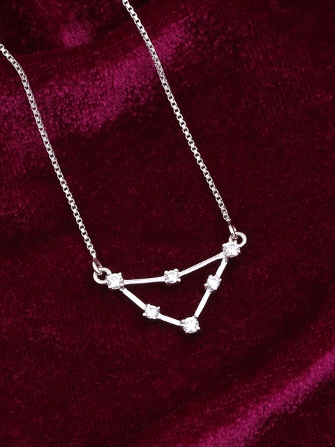 

Silgo 925 Silver & Rhodium-Plated Capricorn Constellation Necklace