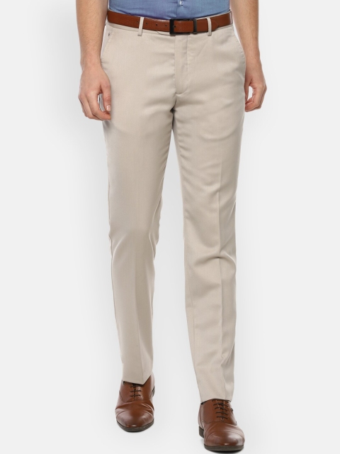 

Louis Philippe Gods & Kings Men Beige Slim Fit Trousers