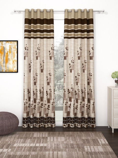 

Story@home Taupe Set of 2 Door Curtain