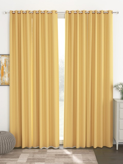 

Story@home Cream-Coloured Set of 4 Black Out Door Curtain