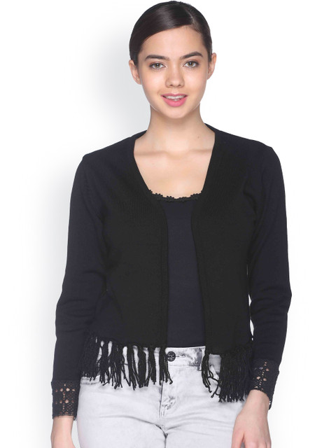 

Club York Women Black Solid Sweater