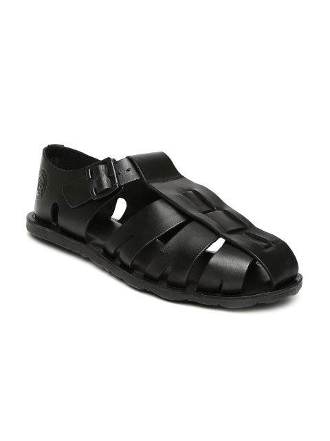 

U.S. Polo Assn. Men Black Leather Sandals