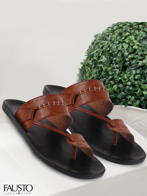 

FAUSTO Men Tan Comfort Sandals