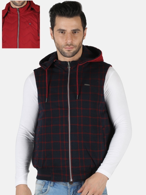 

Monte Carlo Men Multicoloured Checked Reversible Quilted Jacket, Multi