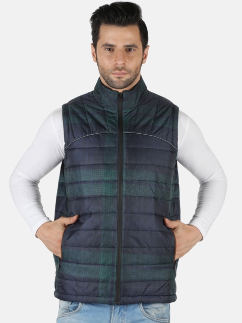 

Monte Carlo Men Multicoloured Checked Woolen Bomber Jacket, Multi