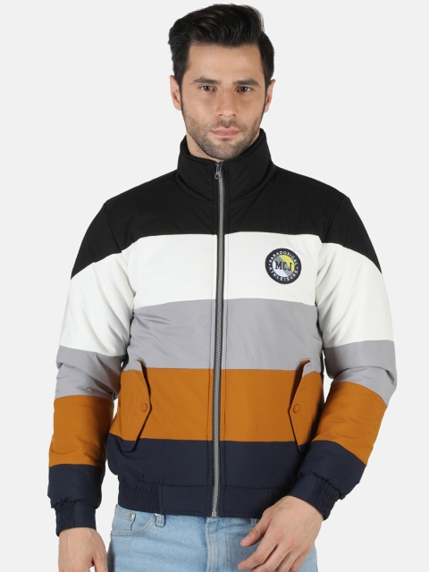 

Monte Carlo Men Multicoloured Colourblocked Woolen Bomber Jacket, Multi