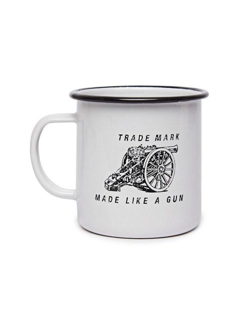 

Royal Enfield White & Black Printed Stainless Steel Glossy Mug