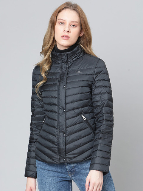 

GANT Women Black Striped Puffer Jacket