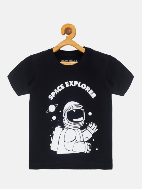 

OBOW Boys Black Bio Finish Pure Cotton T-shirt