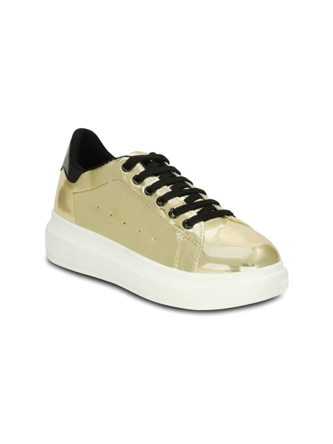 

Get Glamr Women Gold-Toned Solid Casual Shoes