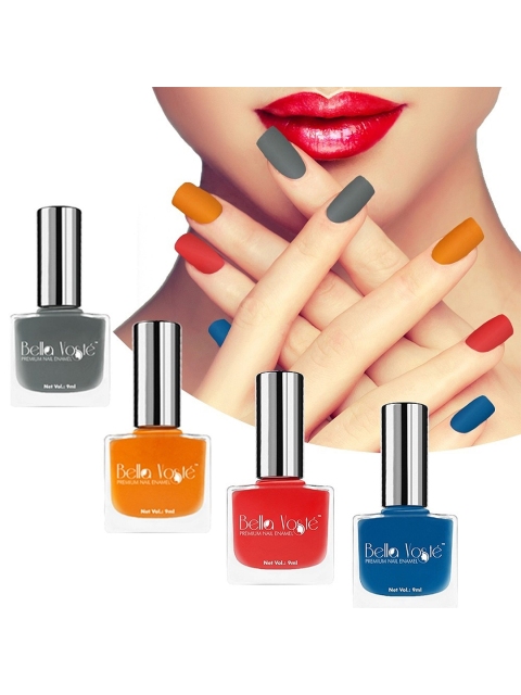 

Bella Voste Set Of 4 Matte Nail Polish, Grey
