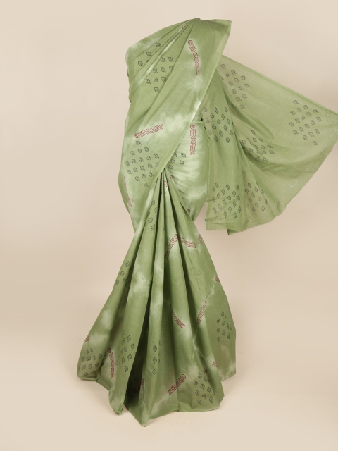 

Pothys Green & White Pure Cotton Saree