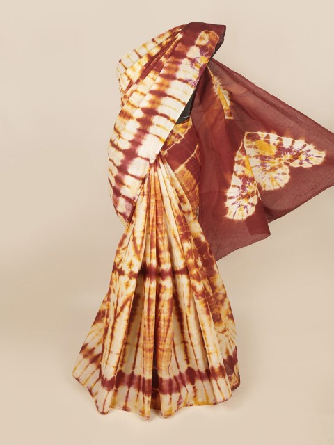 

Pothys Maroon & Yellow Tie and Dye Pure Cotton Saree