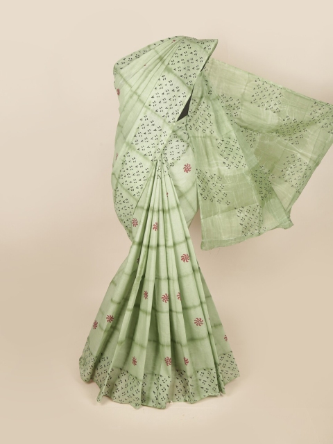 

Pothys Green & Violet Pure Cotton Saree