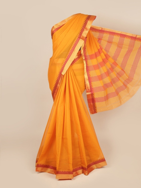 

Pothys Orange & Pink Pure Cotton Saree