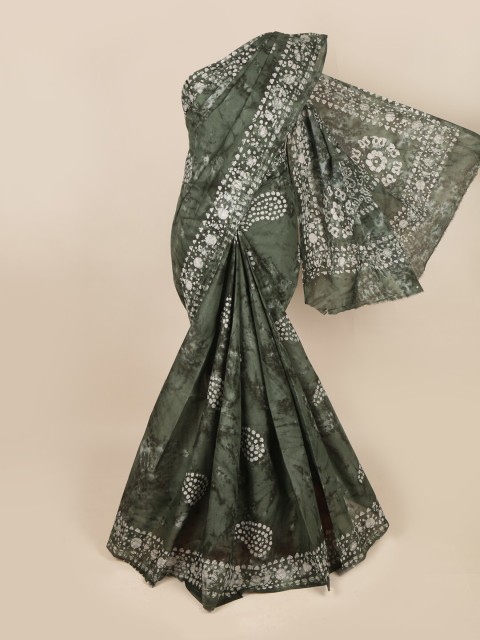 

Pothys Green Ethnic Motifs Pure Cotton Saree