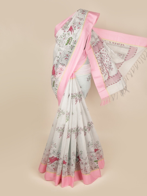 

Pothys Grey & Pink Pure Cotton Saree